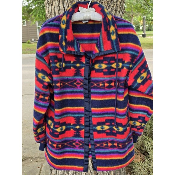 Pebble Court Vintage Aztec Sweatshirt Cardigan - Picture 1 of 4